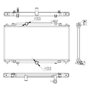 NRF 550012 Mootori radiaator (Automaatne/Manuaalne) sobib: MAZDA 6 2.0/2.5 1