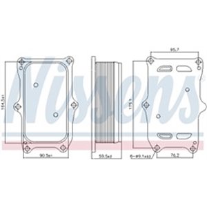 NIS 91256 Oil radiator (130x60x193mm) fits: MERCEDES ATEGO 3 OM934.911/OM93