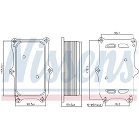 91256 Oil Cooler, engine oil NISSENS