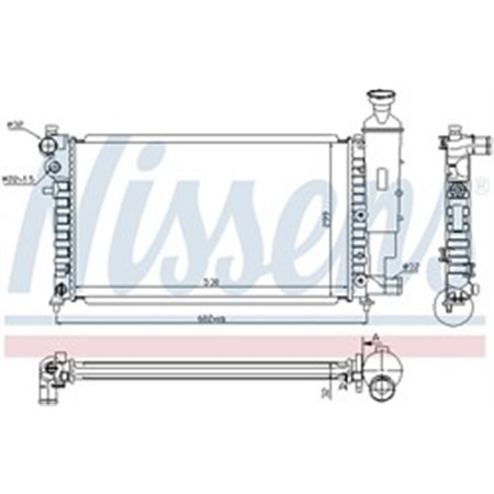 61347 Radiaator,mootorijahutus NISSENS