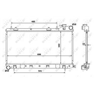 NRF 53815 Mootori radiaator sobib: SUBARU FORESTER, IMPREZA 1.6/2.0 06.98 0