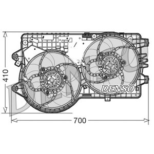 DENSO DER09067 - Radiator fan (with housing) fits: LANCIA DELTA III 1.9D 01.09-08.14