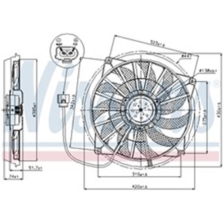 NIS 85637 Radiaatori ventilaator sobib: AUDI A4 B6, A4 B7, A4 B8, A5 4.2 03