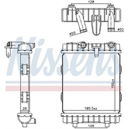 606641 Radiaator,mootorijahutus NISSENS