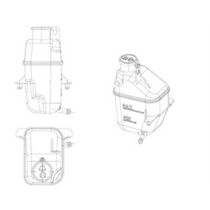 NRF 454040 - Coolant expansion tank (with plug) fits: MINI (R50, R53), (R52) 06.01-07.08