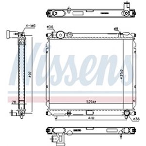 NIS 64179 Mootori radiaator sobib: SUZUKI VITARA 1.9D 01.95 03.99