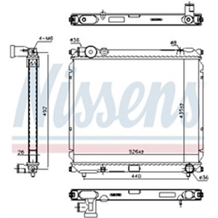 64179 Radiator, engine cooling NISSENS