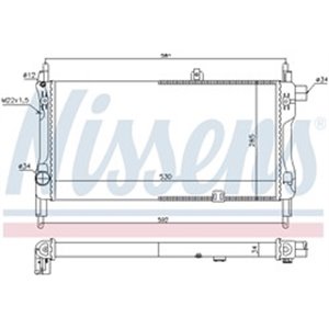 632381 Radiaator,mootorijahutus NISSENS - Top1autovaruosad