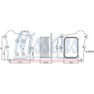 91250 Öljynjäähdytin, moottoriöljy NISSENS - Top1autovaruosad
