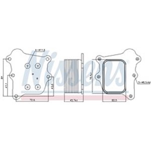NIS 91250 Oil radiator fits: SUZUKI BALENO, CELERIO, SWIFT V, SX4 S CROSS, 