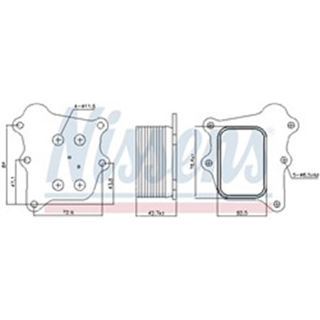 91250 Õliradiaator,mootoriõli NISSENS