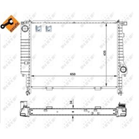 509588 Radiator, engine cooling NRF