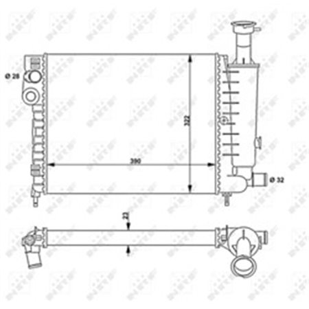 58814 Radiaator,mootorijahutus NRF