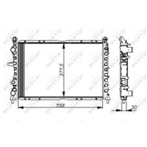 NRF 54502 - Engine radiator fits: FIAT COUPE, TEMPRA, TIPO, UNO; LANCIA DEDRA, DELTA I, DELTA II 1.4-2.0 01.88-08.99