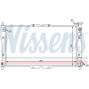 NISSENS 66656 - Engine radiator fits: KIA CLARUS 1.8/2.0 07.96-