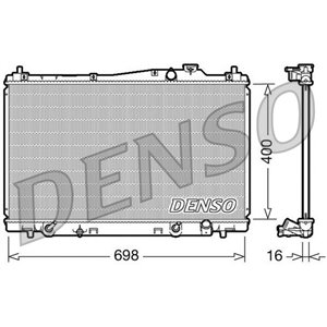 DRM40017 Mootori radiaator sobib: HONDA STREAM 1.7 05.01 09.06