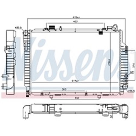 62765 Radiaator,mootorijahutus NISSENS