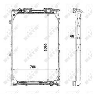 NRF 58345 Mootoriradiaator (z ramą) MAN F 2000 D2866LF20 D2876LF06 01.94 