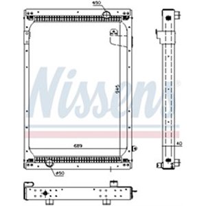 NIS 67195 Mootoriradiaator (z ramą) MAN ÜL D2866LUH20/D2866LUH21/D2866LUH26