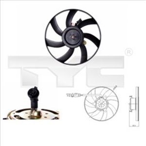 831-0003 Fan, engine cooling TYC - Top1autovaruosad