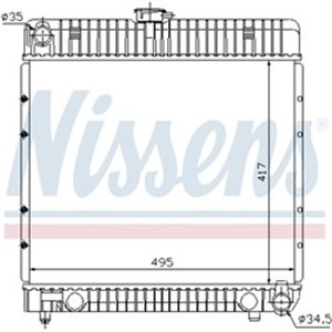 NIS 62710 Mootori radiaator sobib: MERCEDES 123 (C123), 123 (W123), 123 T M