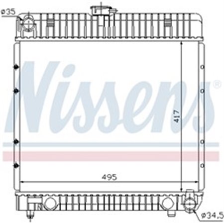 62710 Radiator, engine cooling NISSENS