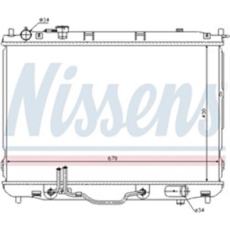 NISSENS 66634 - Engine radiator fits: KIA CARENS II 1.8 07.02-