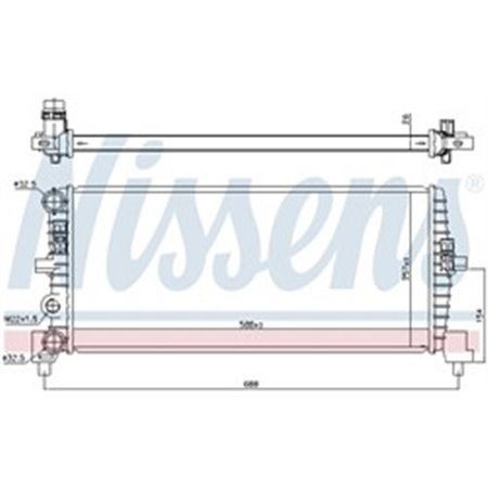 606239 Radiaator,mootorijahutus NISSENS