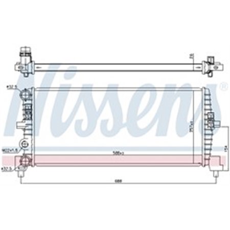 NISSENS 606239 - Engine radiator fits: VW UP! 1.0 05.16-