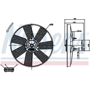 NISSENS 85538 - Radiator fan fits: VW CORRADO, GOLF III, GOLF IV, PASSAT B3/B4, POLO, POLO CLASSIC, POLO II, VENTO 1.4-2.0 02.88