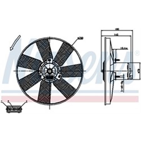 85538 Fan, engine cooling NISSENS