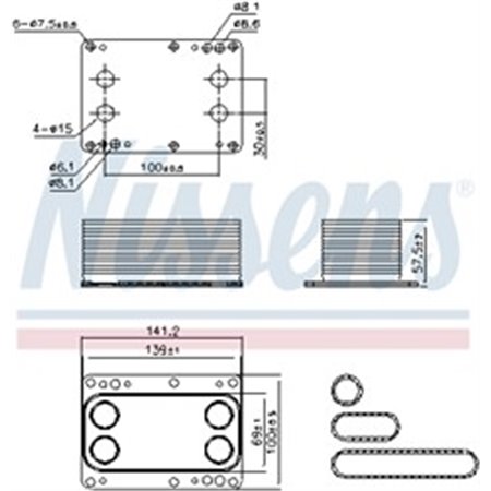 90921 Oil Cooler, engine oil NISSENS