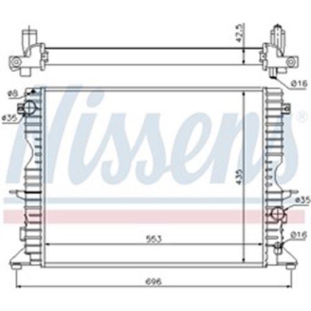 64311A Radiator, engine cooling NISSENS