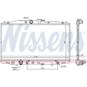 NIS 68152 Mootori radiaator sobib: HONDA ACCORD VII 2.0 02.03 05.08