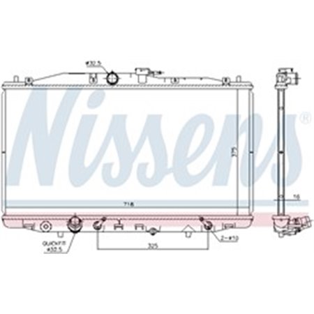 68152 Radiator, engine cooling NISSENS