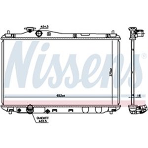 NISSENS 681377 - Engine radiator fits: HONDA CIVIC IX 1.6D/1.8 02.12-