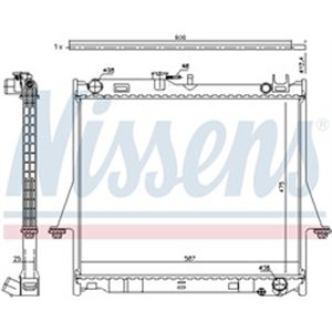 NIS 60856 Mootori radiaator (Manuaalne) sobib: ISUZU D MAX I 3.0D 01.07 06.