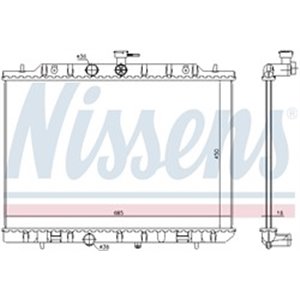 NIS 67365 Mootori radiaator sobib: NISSAN X TRAIL II 2.0/2.5 03.07 11.13