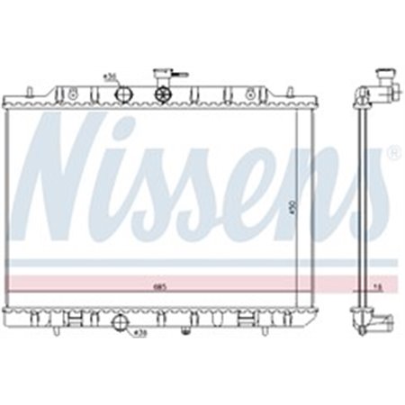 67365 Radiator, engine cooling NISSENS