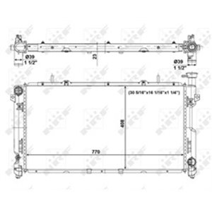 NRF 56020 Mootori radiaator sobib: CHRYSLER VOYAGER IV 3.3 02.00 12.08