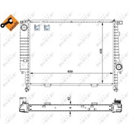 NRF 509589 Mootori radiaator (lihtsalt paigaldatav) sobib: BMW 5 (E34), 7 (E