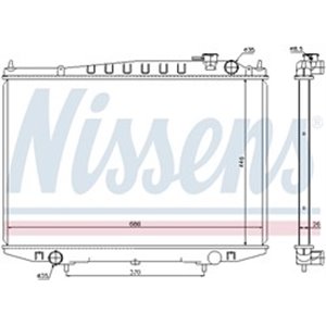 NIS 67356 Mootori radiaator sobib: NISSAN PICK UP 2.5D/3.2D 05.98 04.05