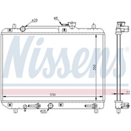 64176 Radiaator,mootorijahutus NISSENS