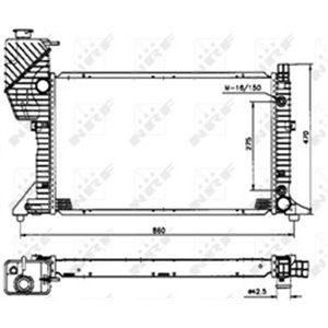 NRF 50574 Mootori radiaator sobib: MERCEDES SPRINTER 2 T (B901, B902), SPRI