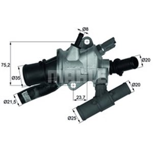 TI 166 88 Termostaatti, jäähdytysneste MAHLE - Top1autovaruosad