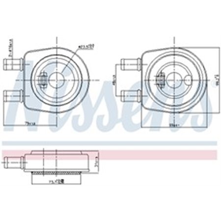 90704 Õliradiaator,mootoriõli NISSENS