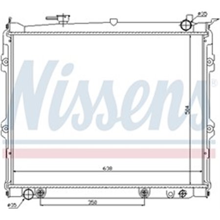 62435 Radiator, engine cooling NISSENS