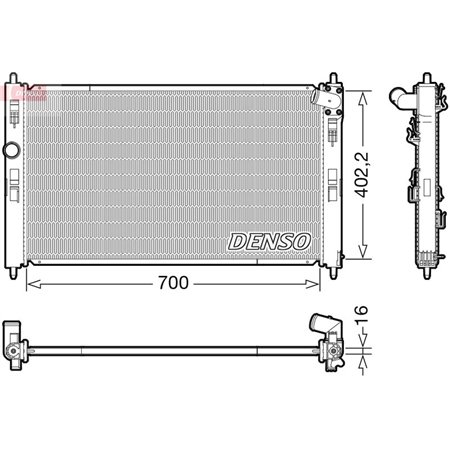 DRM45050 Радиатор, охлаждение двигателя DENSO