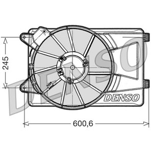DER09305 Radiaatori ventilaator (korpusega) sobib: ALFA ROMEO MITO 1.4 08.