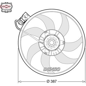 DER20017 Radiaatori ventilaator sobib: OPEL COMBO/MINIVAN, CORSA C 1.3D/1.